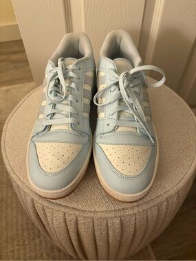 Light blue and white adidas women’s sneakers